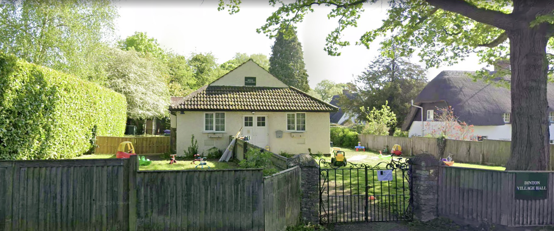 Dinton Village Hall and Hoppers of Dinton outdoor area